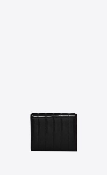 Vicky small wallet in matelassé patent leather